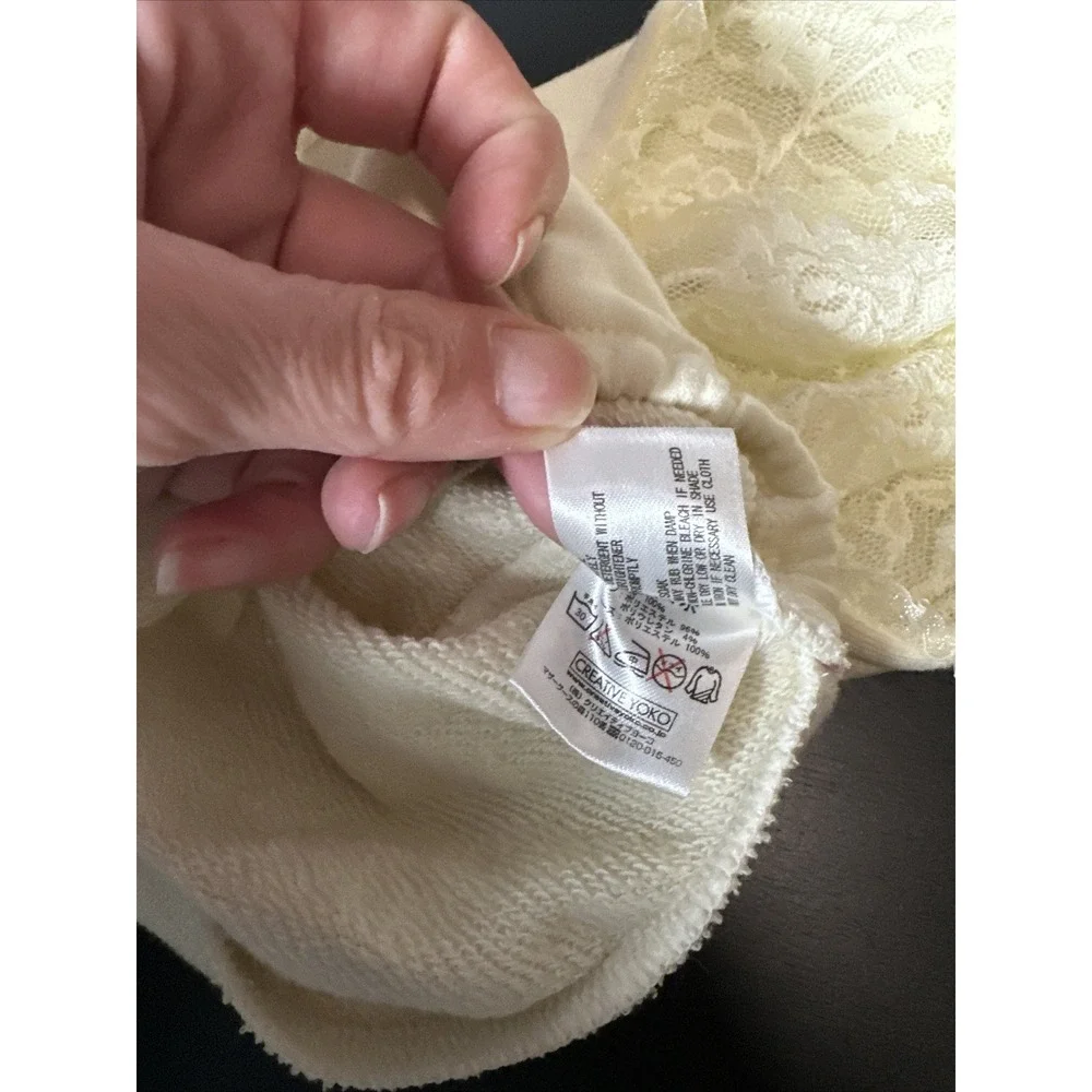 Creative Yoko Y2K Pet Dog Clothes Hooded Lace Ruffle Size Small Pink Cream